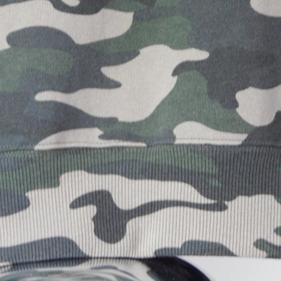 NWT MEN'S TRUE RELIGION BUDDHA Graphic Premium Fleece Sweatshirt Green Camo XXL - Picture 5 of 6